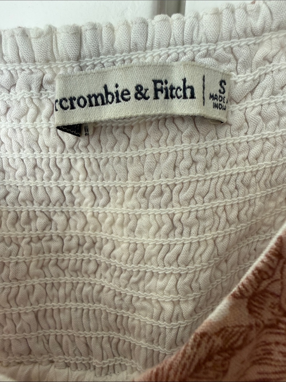 Abercrombie & Fitch babydoll Floral mini dress Pink and Cream Color size Small - Picture 6 of 11